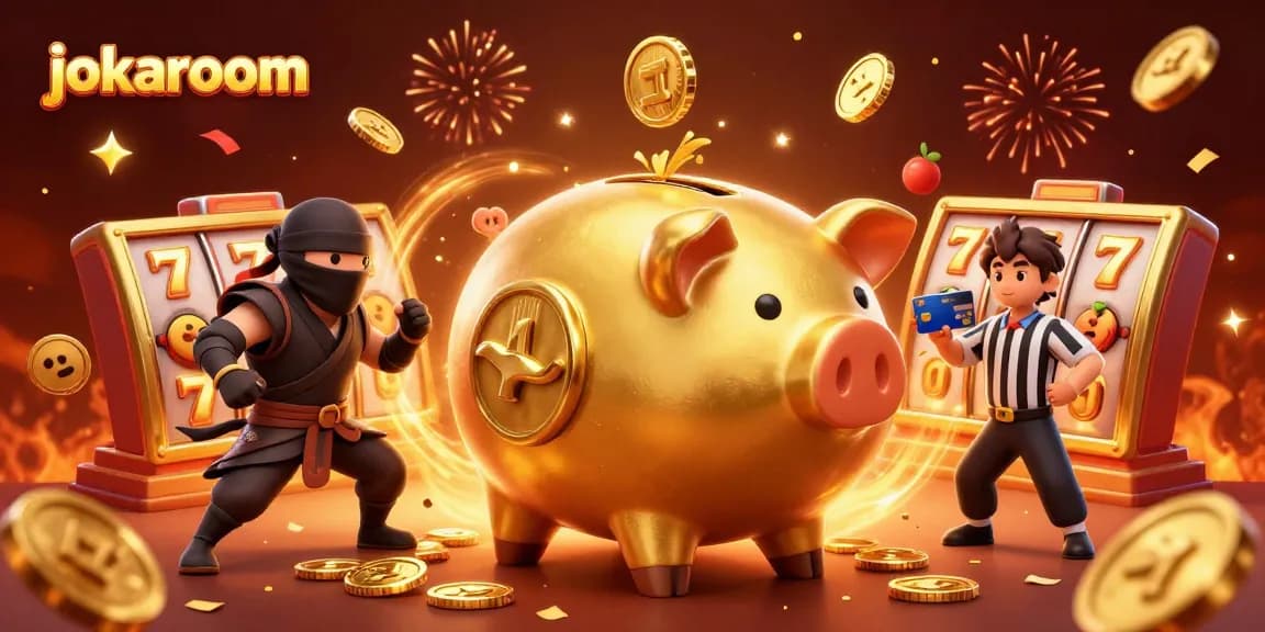 Experience thrilling wins at jokaroom with vibrant slot reels and festive characters.