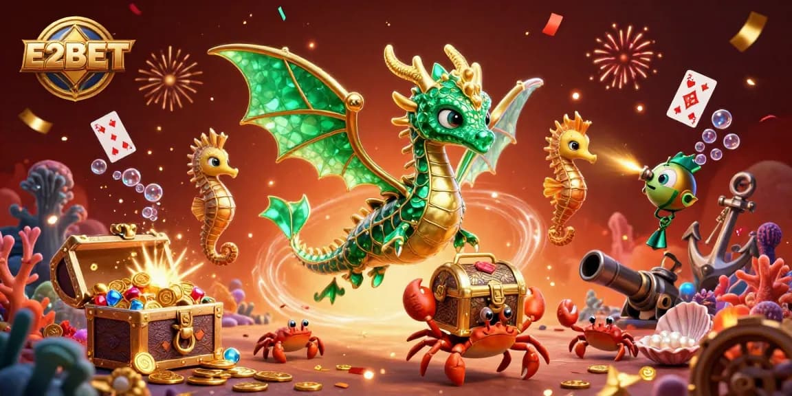 E2BET invites players to experience an exciting underwater adventure filled with treasure and fun.