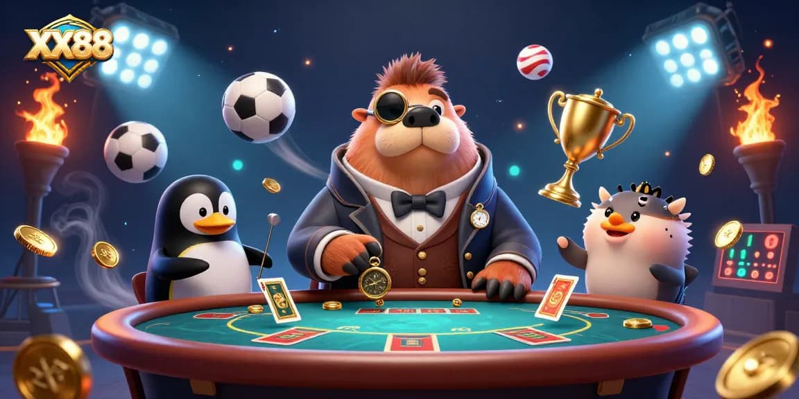 Experience thrilling gameplay at XX88 with unique characters and vibrant casino elements.