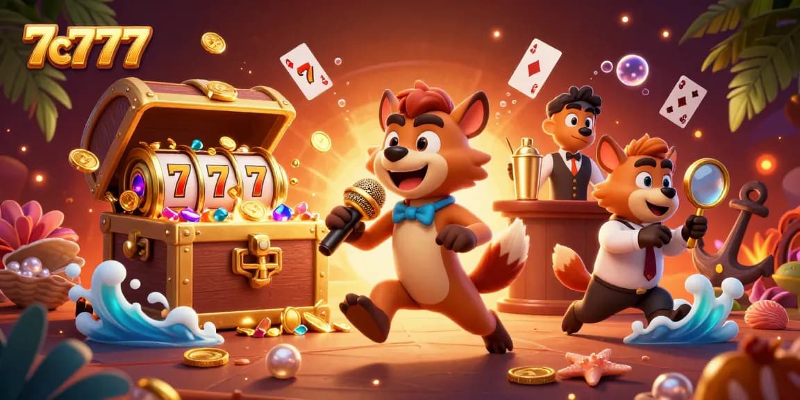 Experience the vibrant energy of 7c7777 casino with hyenas in action, including jokes and drinks.