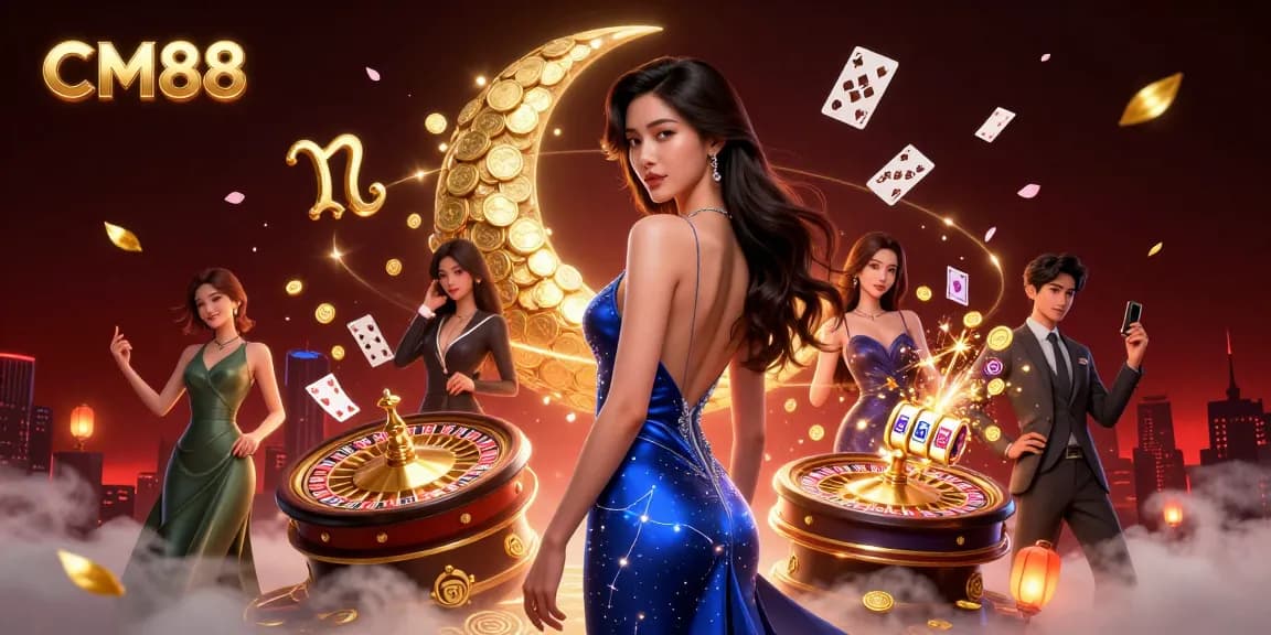 Experience thrilling games at CM88 with vibrant casino elements and captivating visuals.