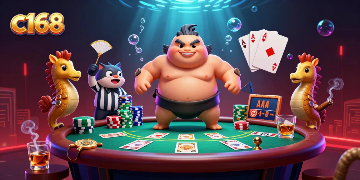 Experience exciting gameplay at c168 with a lively underwater casino scene featuring a fugu champion!
