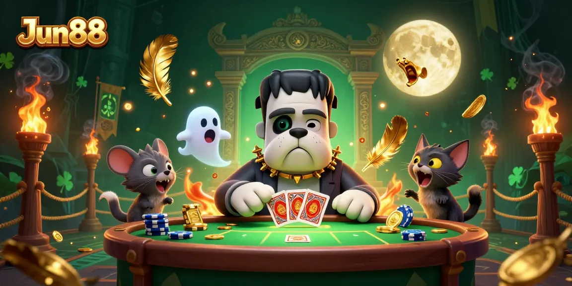Play thrilling games at Jun88 with monster characters and vibrant casino elements.