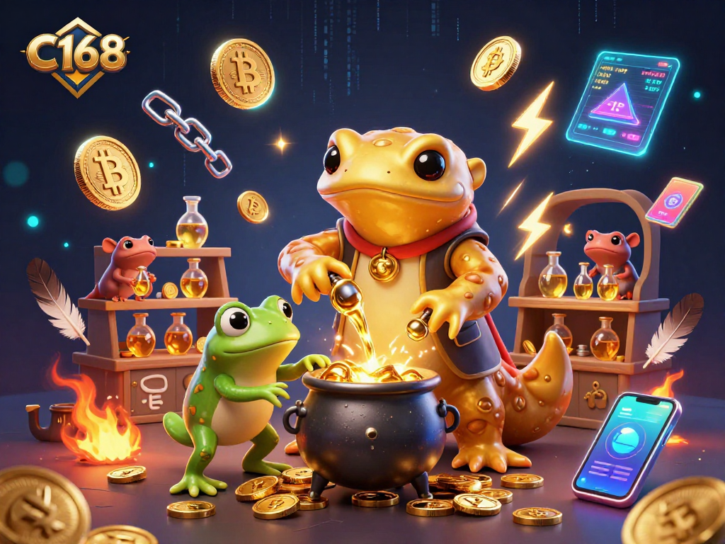 C168 shines through with a golden salamander alchemist casting coins in an exciting cockfighting scene.