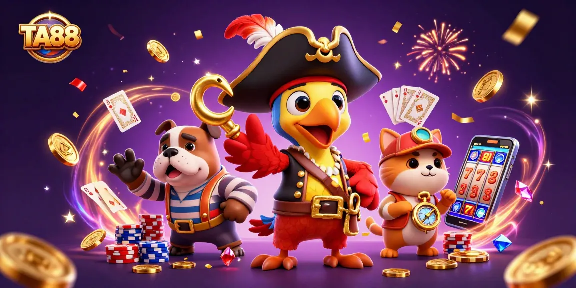 TA88 gaming encounter with pirate characters and vibrant casino elements igniting excitement.
