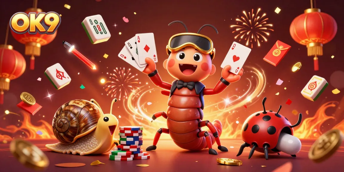 Engage in thrilling games at OK9 with a vibrant scene featuring a dealer and high-roller in action.
