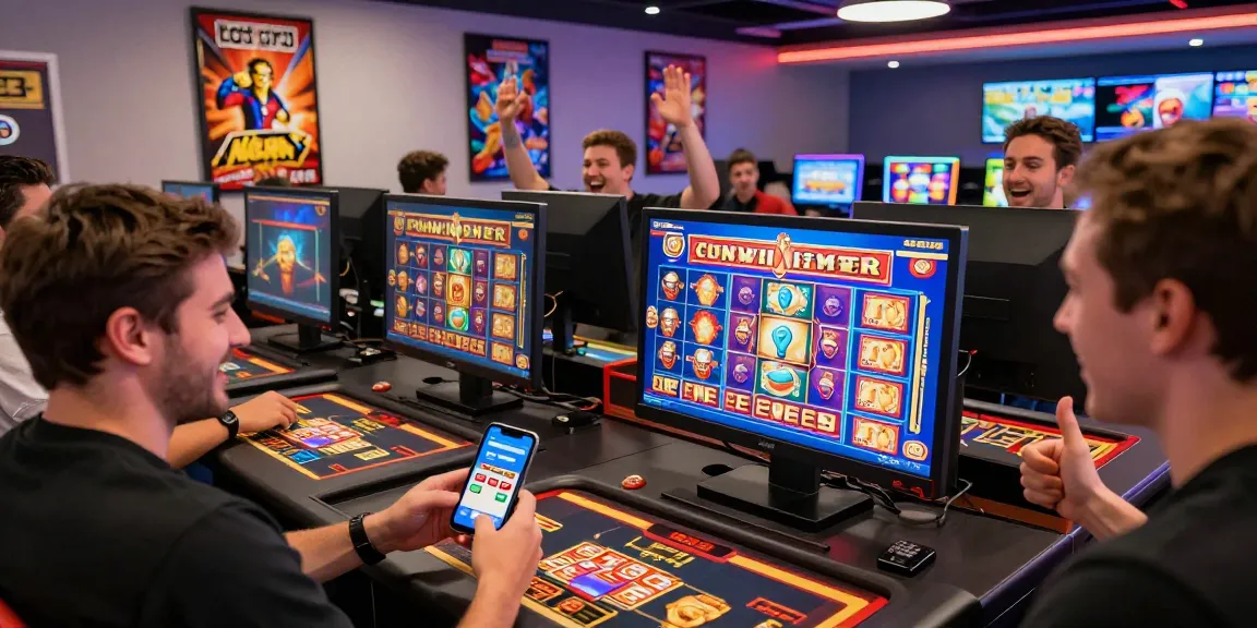 Players experiencing the thrill of Sun win games at a lively online casino.