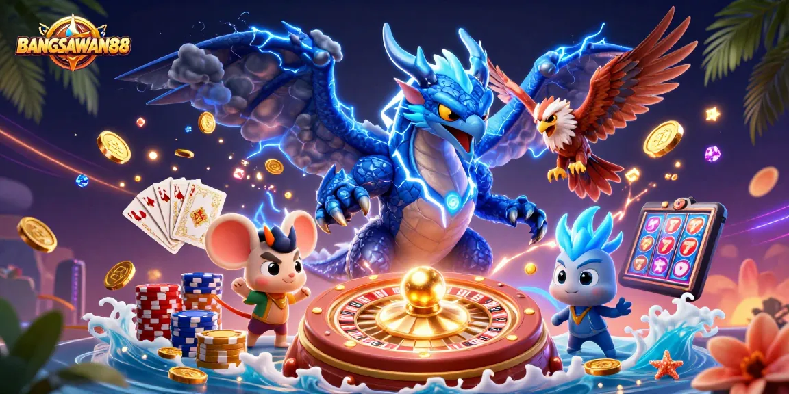 BANGSAWAN88 ignites excitement with thrilling casino action featuring vibrant characters and elements.