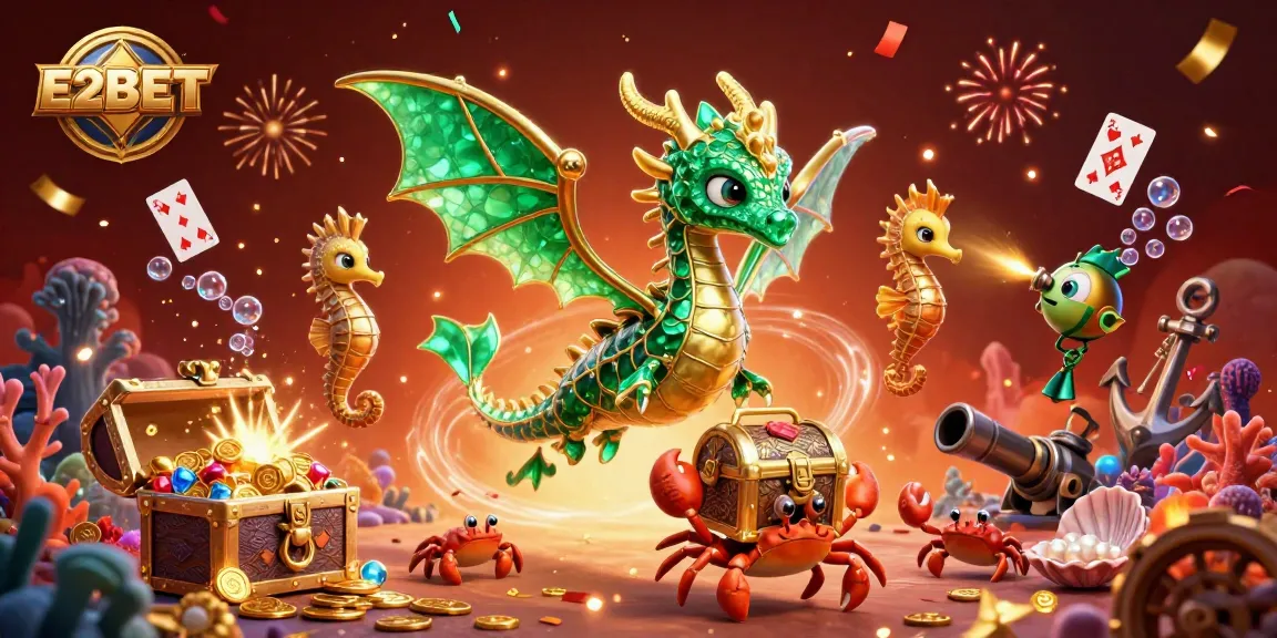 E2BET invites players to experience an exciting underwater adventure filled with treasure and fun.