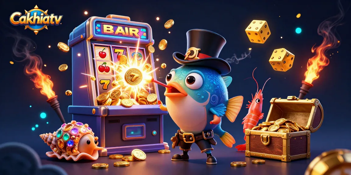 Cakhiatv offers players an exciting experience with a dynamic scene of joyful characters in a casino-themed setting.