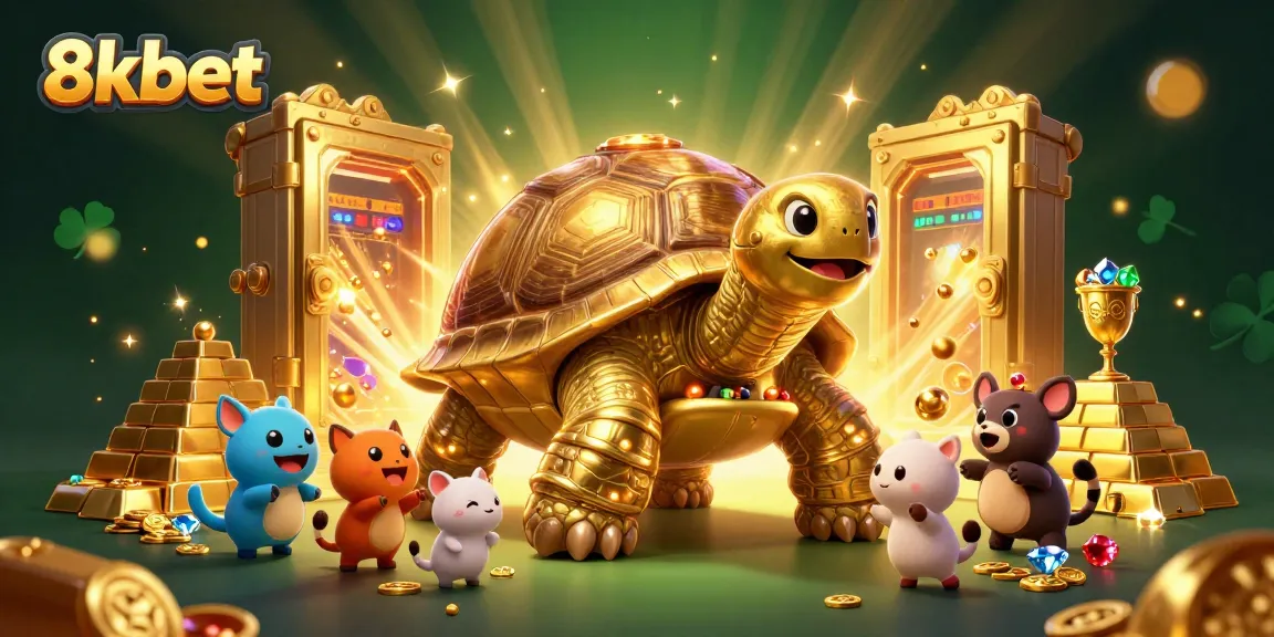 Experience thrilling winnings at 8kbet with a vibrant, dynamic online gaming illustration.