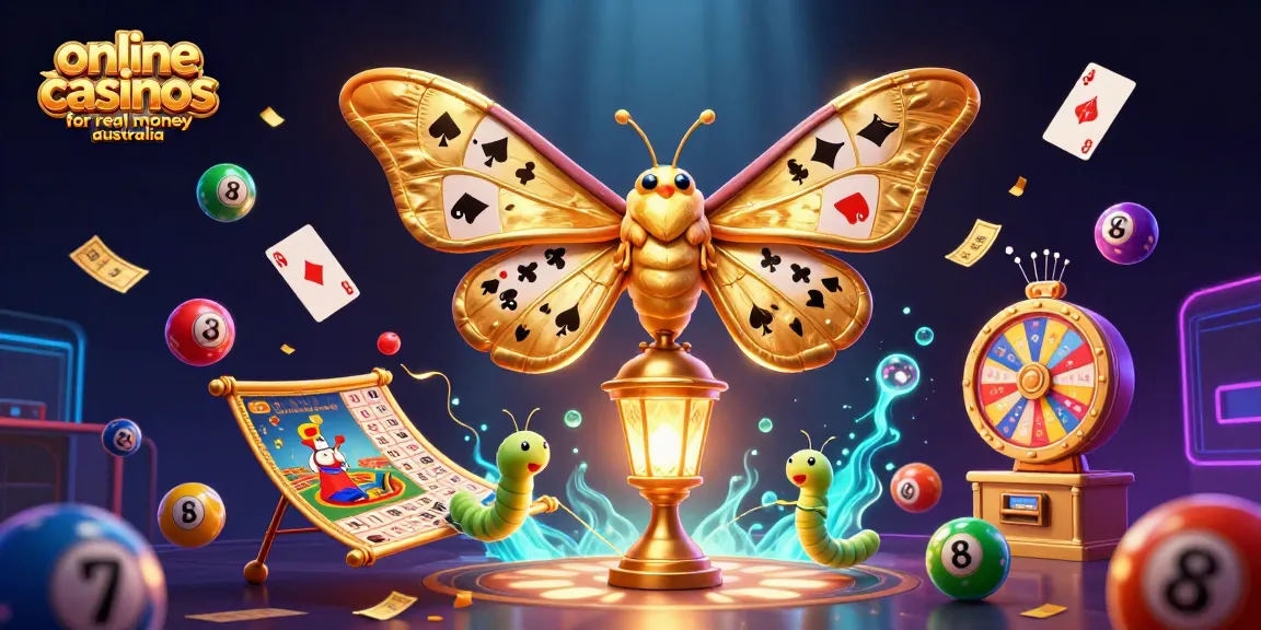 Engage with online casinos for real money australia featuring a vibrant 3D digital casino illustration.