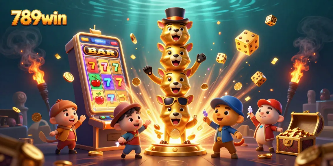 Experience the excitement of 789win with vibrant 3D casino gameplay illustrations.